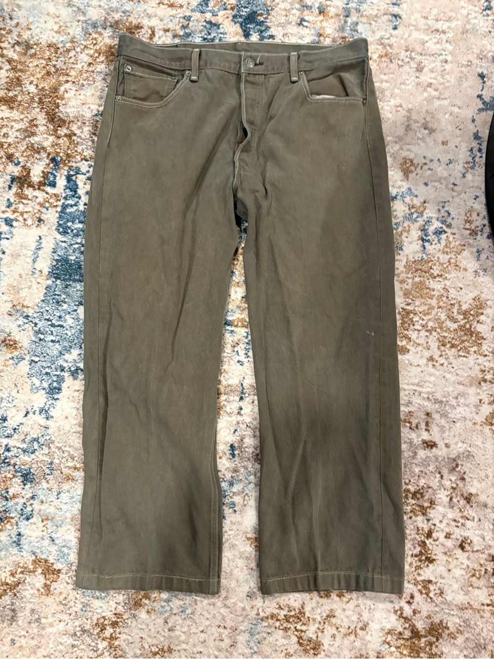 Levi's Olive Green Straight-Leg Chinos